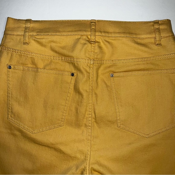 Lafayette 148 New York Thompson Straight Leg Jean Gold Yellow Sz 8 - Picture 10 of 13